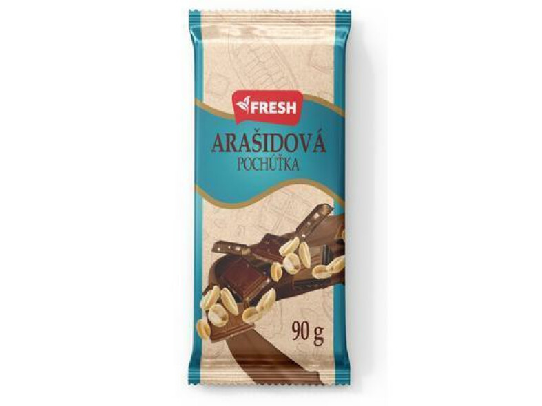 ČOKOLÁDA ARAŠÍDOVÁ POCHÚŤKA 90g FRESH 