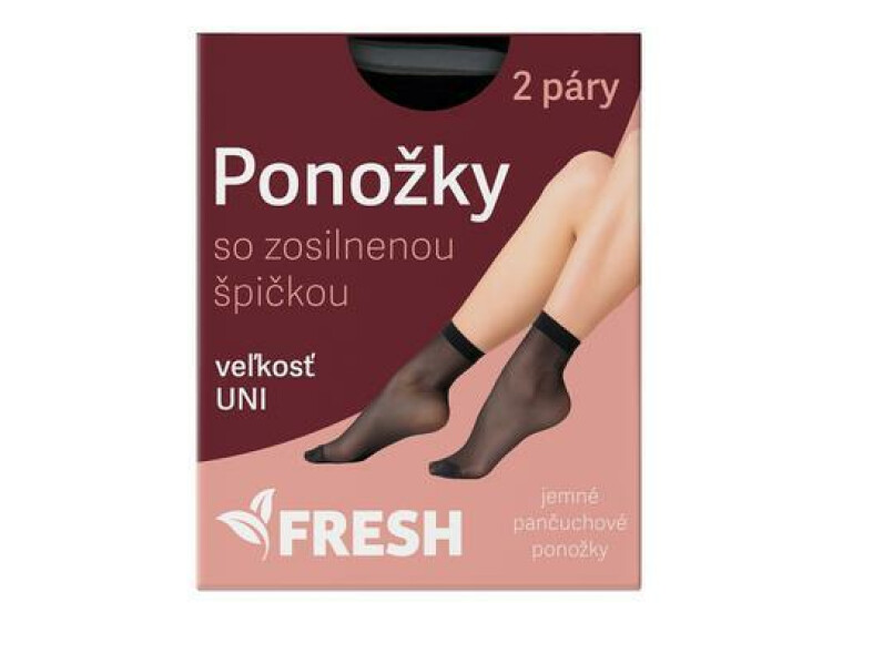 PONOŽKY DÁMSKE ČIERNE 2 PÁRY UNI FRESH