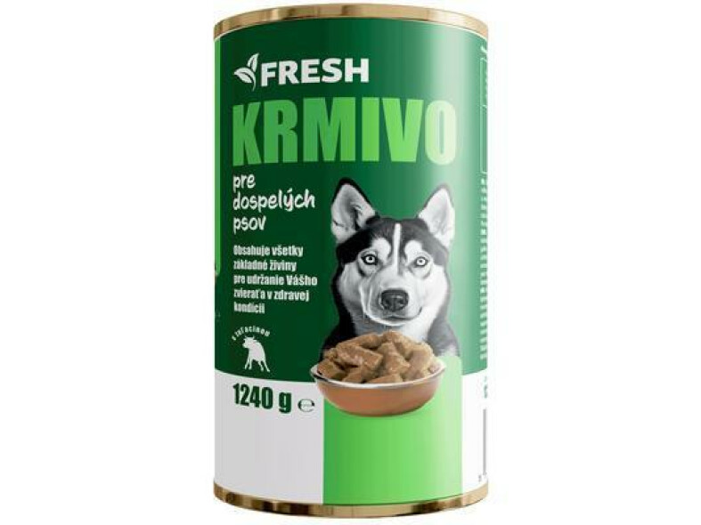 KONZERVA PES TEĽACIA 1240g FRESH