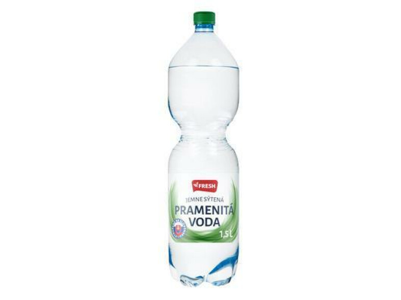 VODA PRAMENITÁ JEMNE SÝTENÁ 1.5l PET FRESH VRATNÝ OBAL