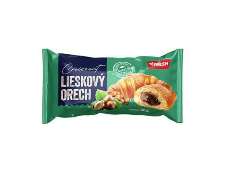 CROISSANT S LIESKOVO-ORIEŠKOVOU NÁPLŇOU 60g FRESH
