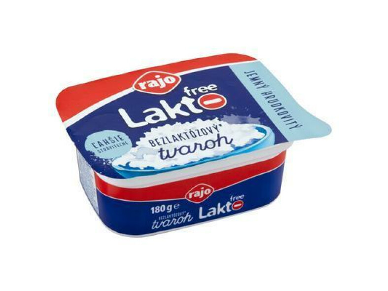 TVAROH JEMNÝ 180g BEZ LAKTÓZY RAJO