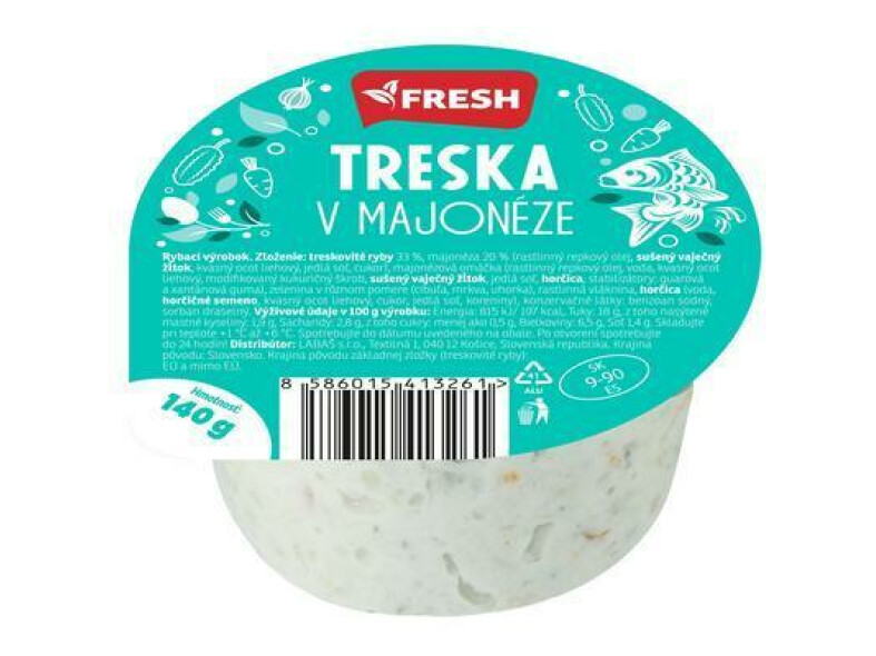 ŠALÁT TRESKA V MAJONÉZE 140g FRESH